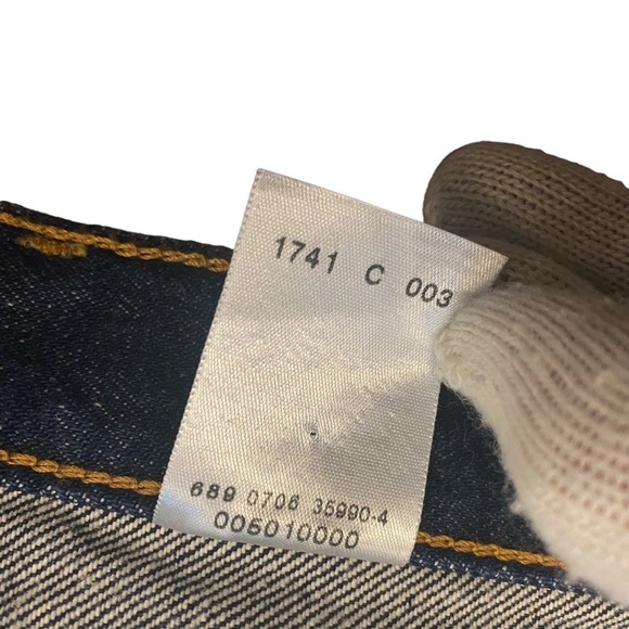 Levi's 501 XX Jeans Blank Red Tag Black Batwing Men Dark Wash 40x30 Actual 38x26 - Picture 10 of 15